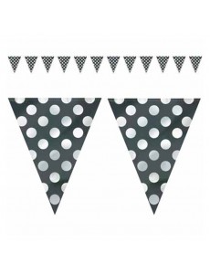 Bandeirolas Preto Bolas